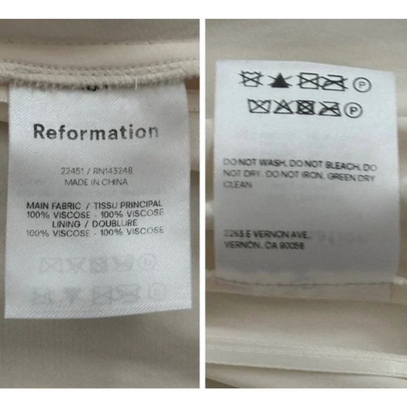 Reformation Winslow White Ivory Wrap Maxi Dress Small Flowy Gown - Picture 11 of 11